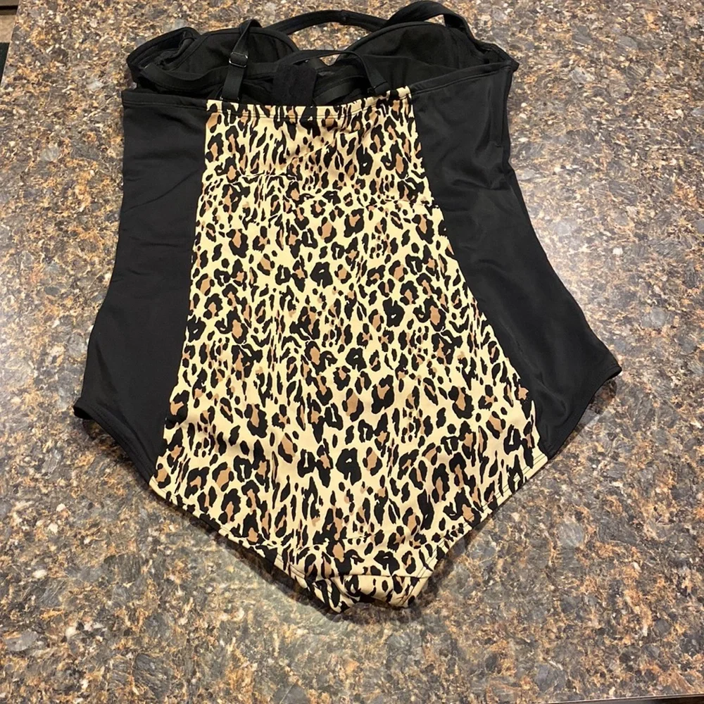 Torrid animal print swimsuit